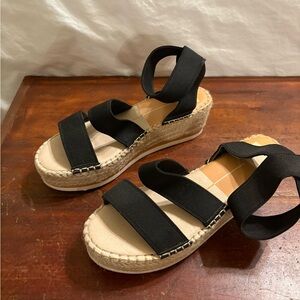 Dolce Vita Black Espadrille Wedges